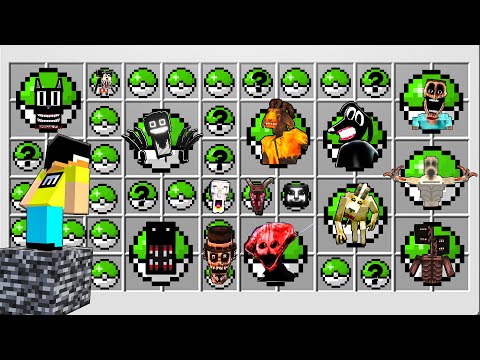I Trapped Every Scary Entities In Poke Ball In Minecraft
