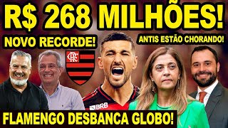 268 MILHÕES! FLAMENGO DESBANCA REDE GLOBO DE PRINCIPAL PARCEIRO! COMEÇOU A CHORADEIRA DOS ANTIS! E+