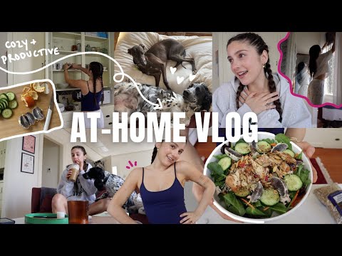 AT-HOME VLOG: brainstorming house decor, acne chat, healthy recipes + more!! **cozy & productive**