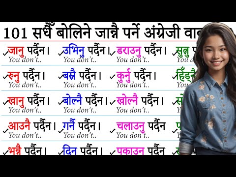 छिट्टै अंग्रेजी बोल्न जान्नैपर्ने कुरा Spoken English / English Speaking course How to learn English