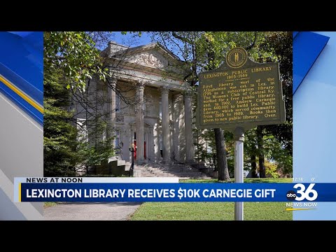 YouTube video thumbnail: The Carnegie Corporation Set to Grant $10,000 to Lexington's Public Libraries