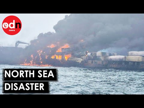 Shocking Footage Shows Aftermath of Oil Tanker And Cargo Ship Collision