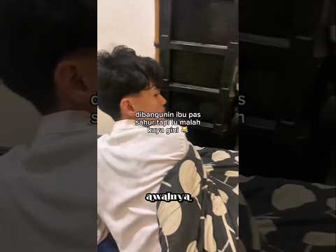 Sudah Dibangunin Pelan, Tapi Akhirnya Ibu Ini Pakai Cara Andalan⁉️#youtubeshorts #ngakak #sahur