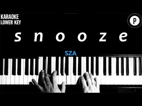 SZA – Snooze Karaoke LOWER KEY Slowed Acoustic Piano Instrumental Cover [MALE KEY]