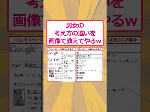 【2ch面白いスレ】男女の考え方の違いを画像で教えてやるwww #2ch面白いスレ #2ch