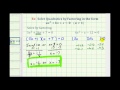 Solving Equations and Factoring Methods