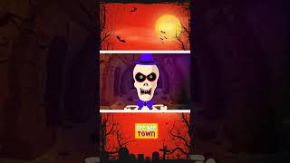 Wrong Face Skeleton Goes Boo! 💀👻 #shorts #skeleton #halloweensongs #skeletondance #scary