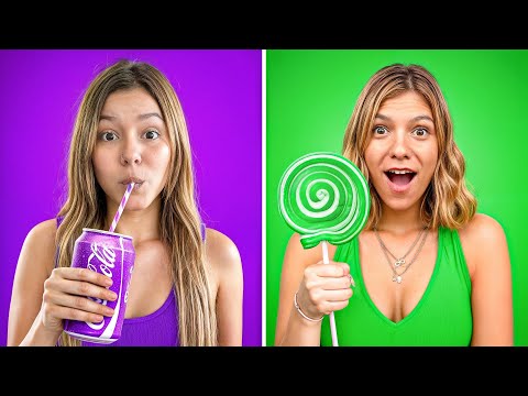 COMIENDO 24 HORAS DE UN SOLO COLOR! Ft @ValenPalladino