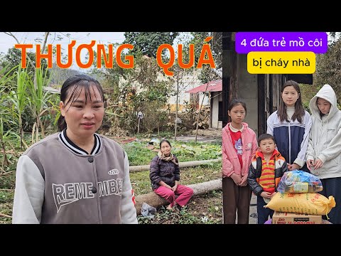 Mẹ của 4 cháu mồ côi bị ch.áy nhà đã xuất hiện. Hé lộ sự thật ???!Màn trời chiếu đất đến bao giờ ?