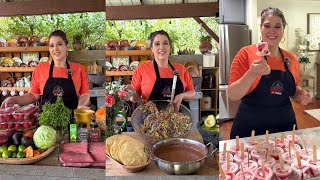 SALPICÓN DE RES Y PALETAS DE FRESA CON CREMA!!