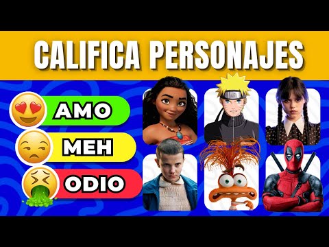 CALIFICA EL PERSONAJE 🍿👀 Top Tier List - Elige el nivel