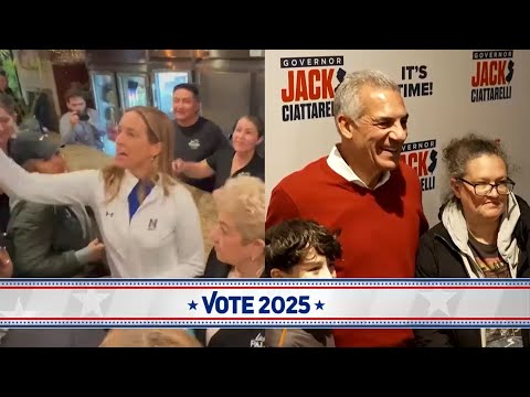 YouTube video thumbnail: Candidates for NJ Governor Barnstorm Push on Final Day of Early Voting