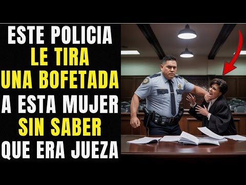 Policia le Da una Bofetada a Esta Mujer Latina en un Tribunal, El No Sabía que Ella Era una Jueza...