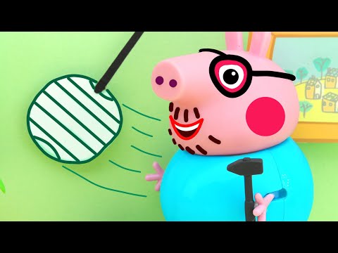 El baile de Papá Cerdito, lampara, Peppa la Cerdita