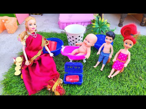 Barbie Doll All Day Bedtime Indian village /Pooja ki kahani part 73/Barbie Doll Bedtime Story||