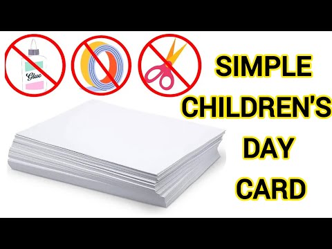 Easy & beautiful Happy Children's Day Greeting card/how to make Handmade children day greeting card