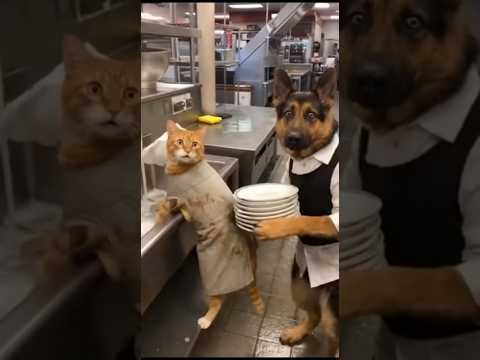 😱 Bulaşık Yıkayan Kediye Tabaklar Düştü! Bu Görüntü Gerçek mi? | Cat Dishwasher Accident REAL