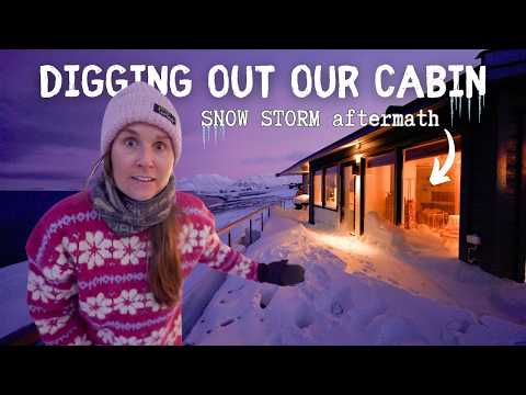 Digging out OUR CABIN After a Massive SNOW STORM ︱ Svalbard