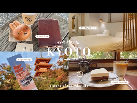 ［ Trip vlog ］停滞してる日常に変化を求めてひとりで京都に行ってきた | 2泊3日京都ひとり旅🌿| カフェ巡りとパワースポット| お土産etc..