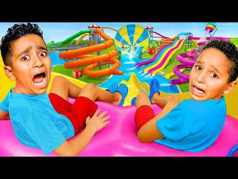 ادم واياد قضو يوم كامل بأكبر حديقة مائية بالعالم آخر واحد يطلع يفوز 🔥🔥( ادم غــ ـرق )💔😭