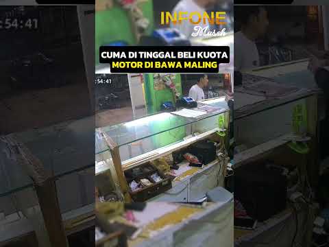 Parkir Motor Sembarangan | motor dibawa maling  #curanmor #beritaviral #Videoviral #Kabarhariini
