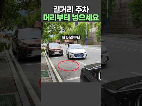 길거리 평행주차 머리부터 넣으세요