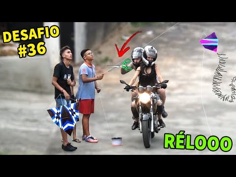 PASSANDO A TESOURA NA LINHA DA PIPA DOS MULEKE EM CIMA DA MOTO DESAFIO #36