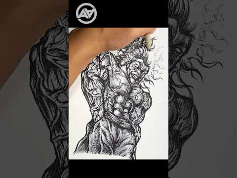 How to draw YUJIRO HANMA ✍️🔥😎 #drawing #yujirohanma #baki #anime #shorts #art #manga #howtodraw