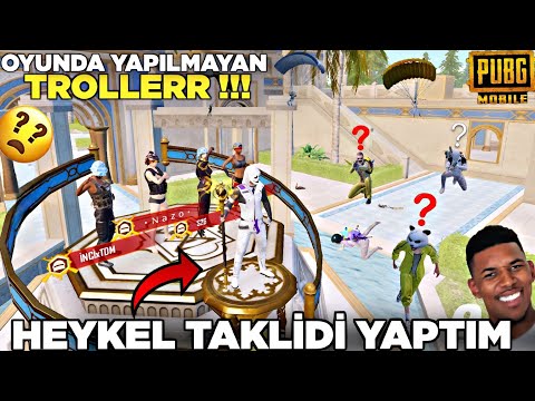 OYUNDA İLK 😳 HEYKEL TAKLİDİ YAPARAK MONTAJLADIM ( ÇOK GÜLÜCEKSİNİZ ) 😂 PUBG MOBİLE