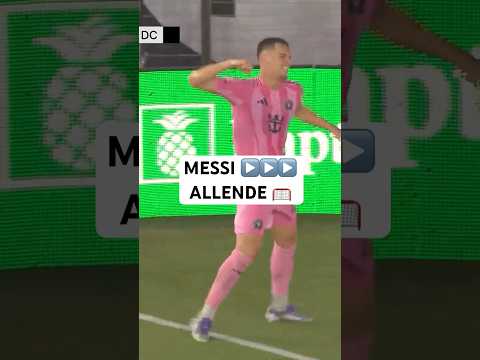 Messi con una asistencia increíble 🔥 para que Tadeo Allende meta el primero ⚽️