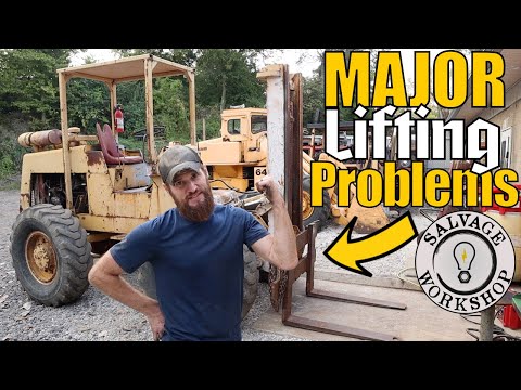 Fixing the MAST on my Wheel Loader Forklift ~ RARE Clark Michigan 35AWS All-Terrian Forklift