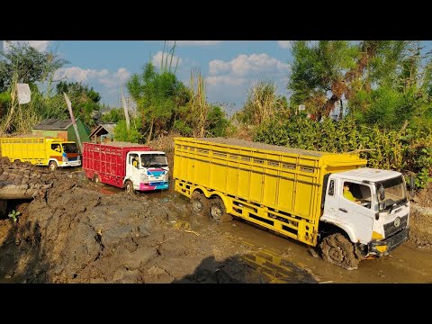 Wadidau Rc Excavator, Mobil Truk Oleng RC Canter Fuso Muat Berat Dump Truck Isuzu nmr Terguling