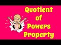 Quotient of Powers Property Exercises