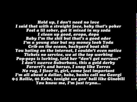 Tyga Wait For A Minute ft Justin Bieber (Lyrics )