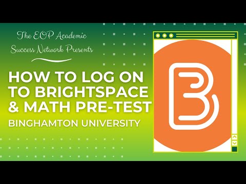 BEP 2021: How to Log On To Brightspace & Math Pre-Test