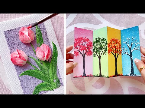 17 Creative art ideas || ART HACKS and PAINTING || COOL ART IDEAS FOR BEGINNERS