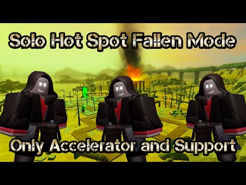 Only Accelerator and Support Hot Spot Insane Solo Triumph Fallen Mode Roblox Tower Defense Simulator
