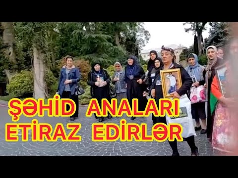 Şəhid Anaları ETİRAZA QALXDI-POLİS ÖNLƏRİNİ KƏSDİ "Buraxın bizi ay polislər, balalarımızı istəyirik"