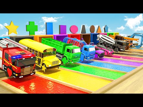 One Little Finger Tap Tap Tap, Wheels On The Bus - Excavator, Police Car & More | Nursery Rhymes