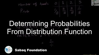 Determining Probabilities From Distribution Function