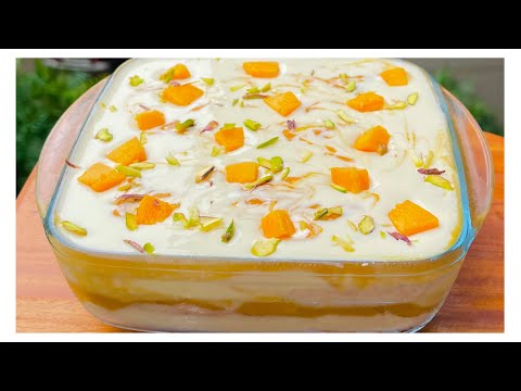 এরাবিয়ান ম্যাংগো মিল্ক পুডিং অসম্ভব মজার ডেজার্ট | Arabian Mango Bread Pudding | Easy Mango Dessert