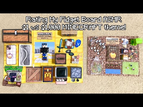 💸rating my $1 VS $1,000 fidget board asmr | MINECRAFT EDITION 💚 | diy | applefrog