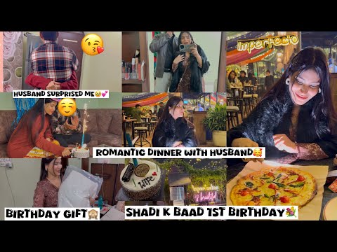 Husband ne Raat 12 baje Surprise diya😍Shadi k baad pehla birthday🎁Dinner Date with my 💎♥️/Roohdreamz