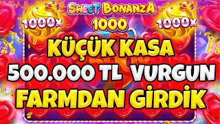 Sweet Bonanza 1000 🍭 KÜÇÜK KASA İLE 500.000 TL VURGUN YARIM MİLYON SOYGUN YAPTIK | SLOT OYUNLARI