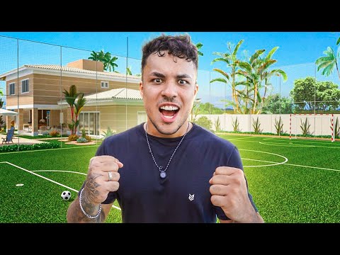 INCRÍVEL😱 CONSTRUI UM CAMPO DE FUTEBOL PROSSIONAL NO QUINTAL DA MINHA CASA!! ⚽️