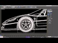 3DSMax - Spline Modelling A Ferrari