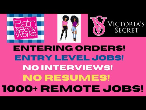 Bath & Body Works + Victoria Secret Hiring Entering Orders 1000 Remote Jobs Open Entry Level