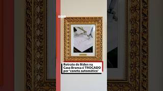 Retrato de Biden é trocado por 'caneta automática' na Casa Branca