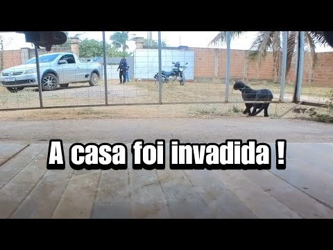 A casa foi invadida por estranhos com ferramentas de arrombar cofres.