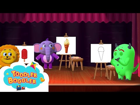 Ice Cream Painting | Toddler Boggler |  Learning Videos for Kids